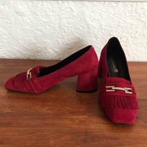 NWOT L’Intervalle red leather heels
